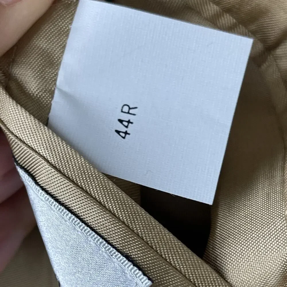 VTG Rogers Scott Cashmere Blazer Sport Coat Mens 44R Tan USA Made Career